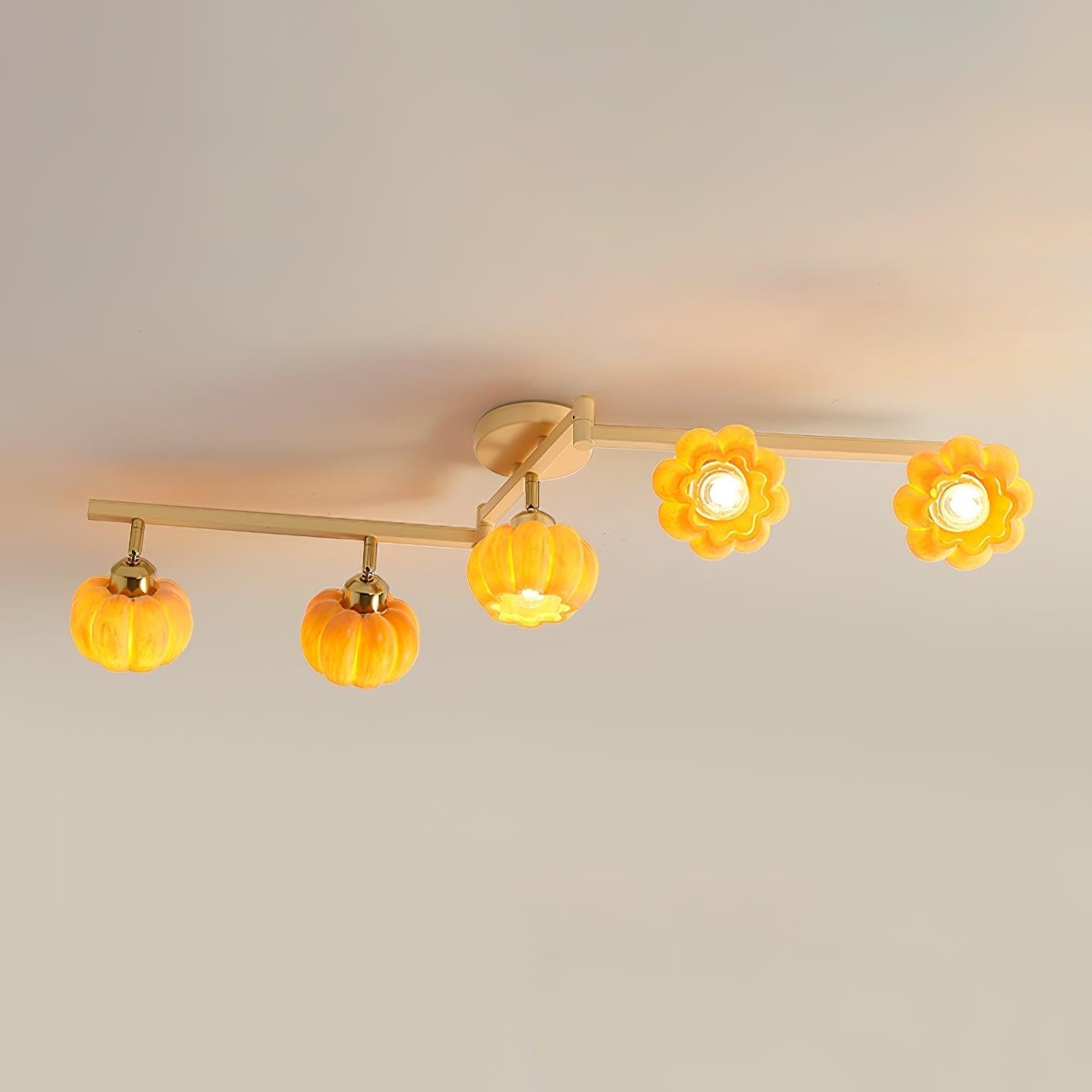 Pumpkin Flower Ceiling Lamp K739