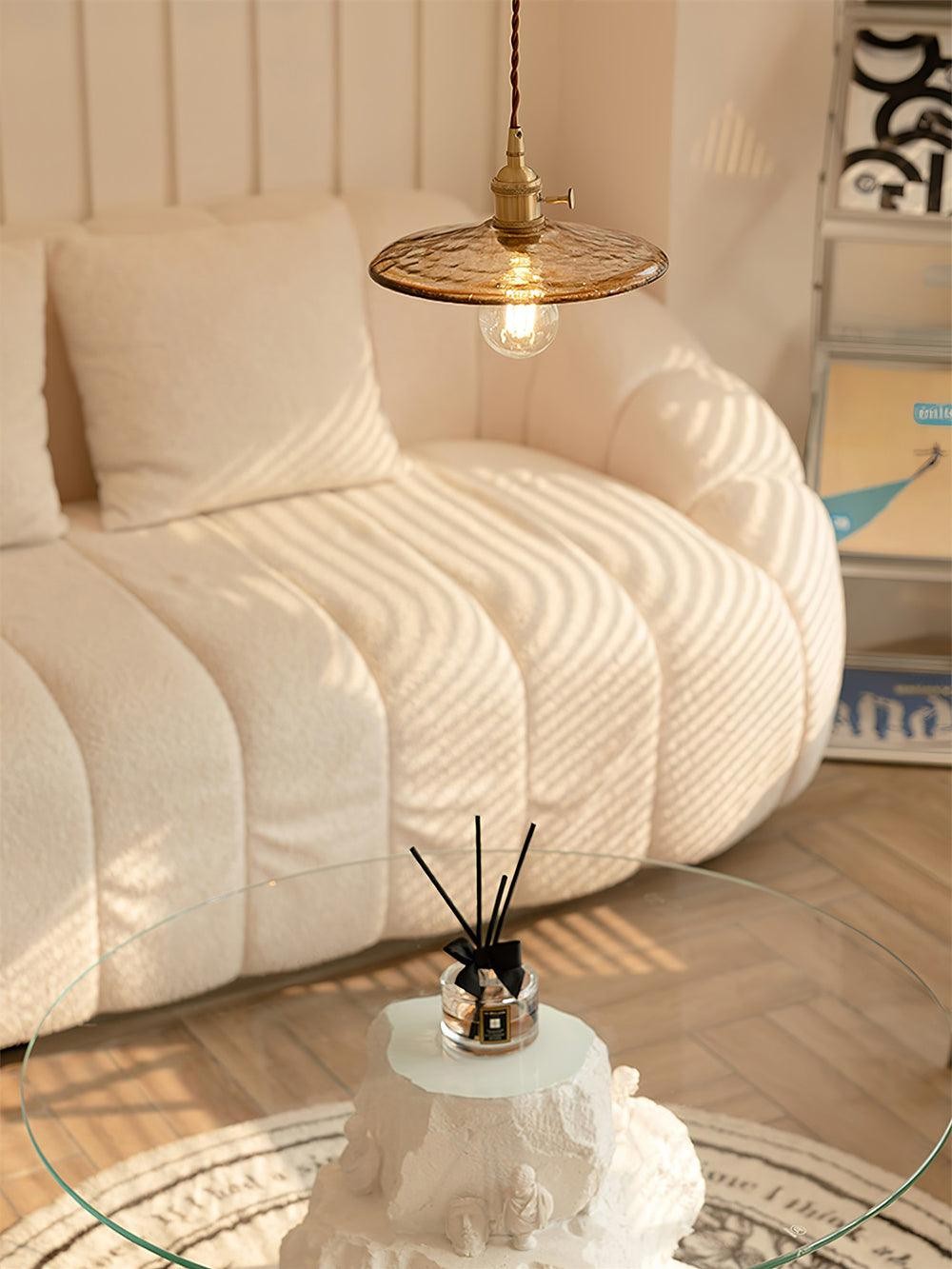 Brass Vintage Clear Glass Pendant Light K586