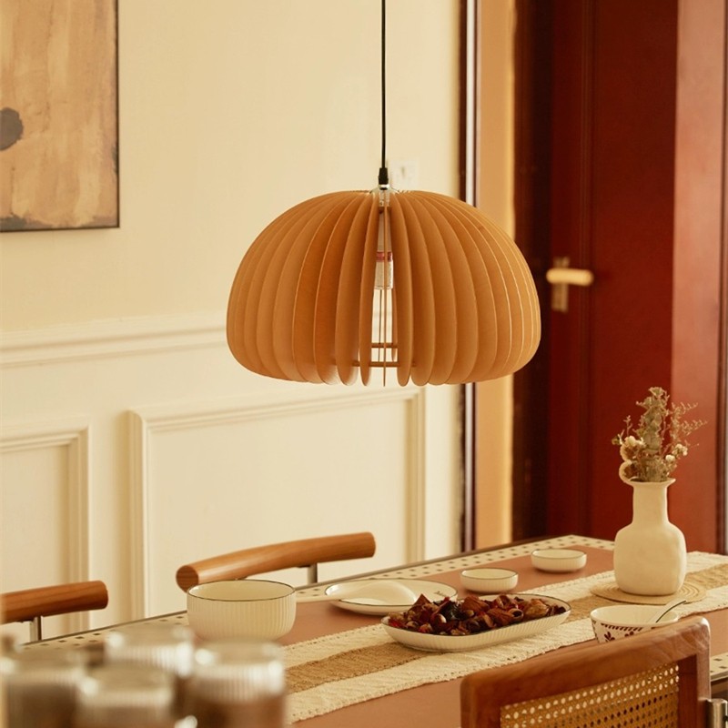 Creative Wooden Pumpkin Pendant Lamp K134