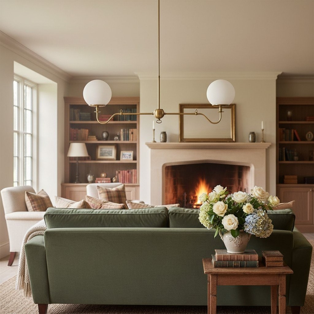 Glorica Glass Brass Chandelier Lighting - Contemporary Glass Multi-Light Hanging Fixture K1499
