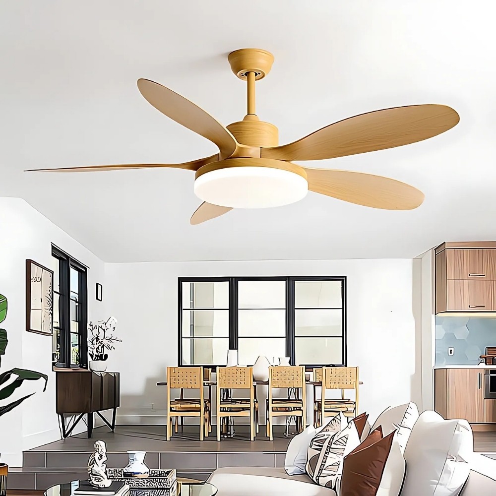 Scandinavian Led 5 Blade Ceiling Fan Light K1116