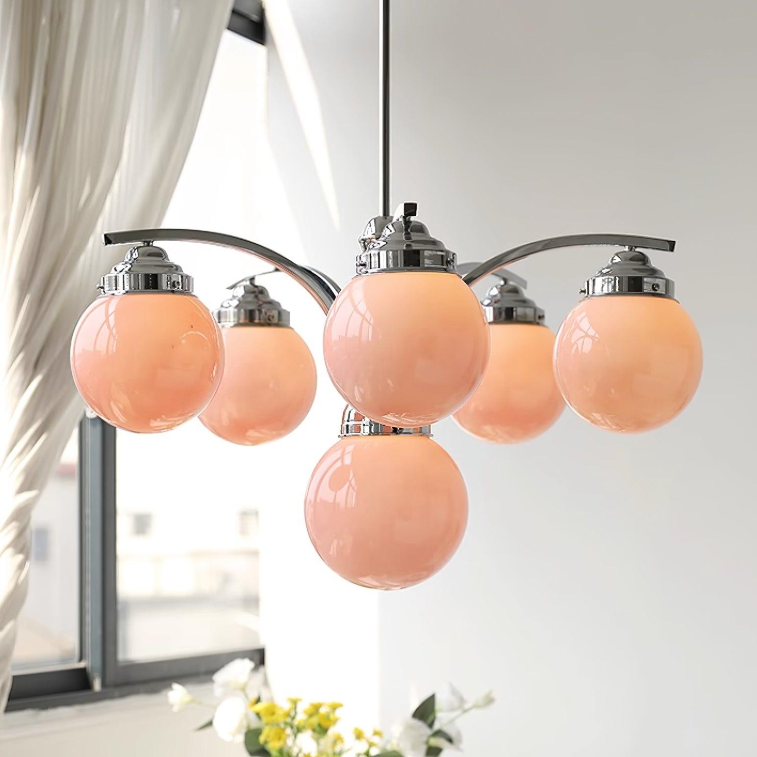 French Elegant Glass Orb Chandelier K596