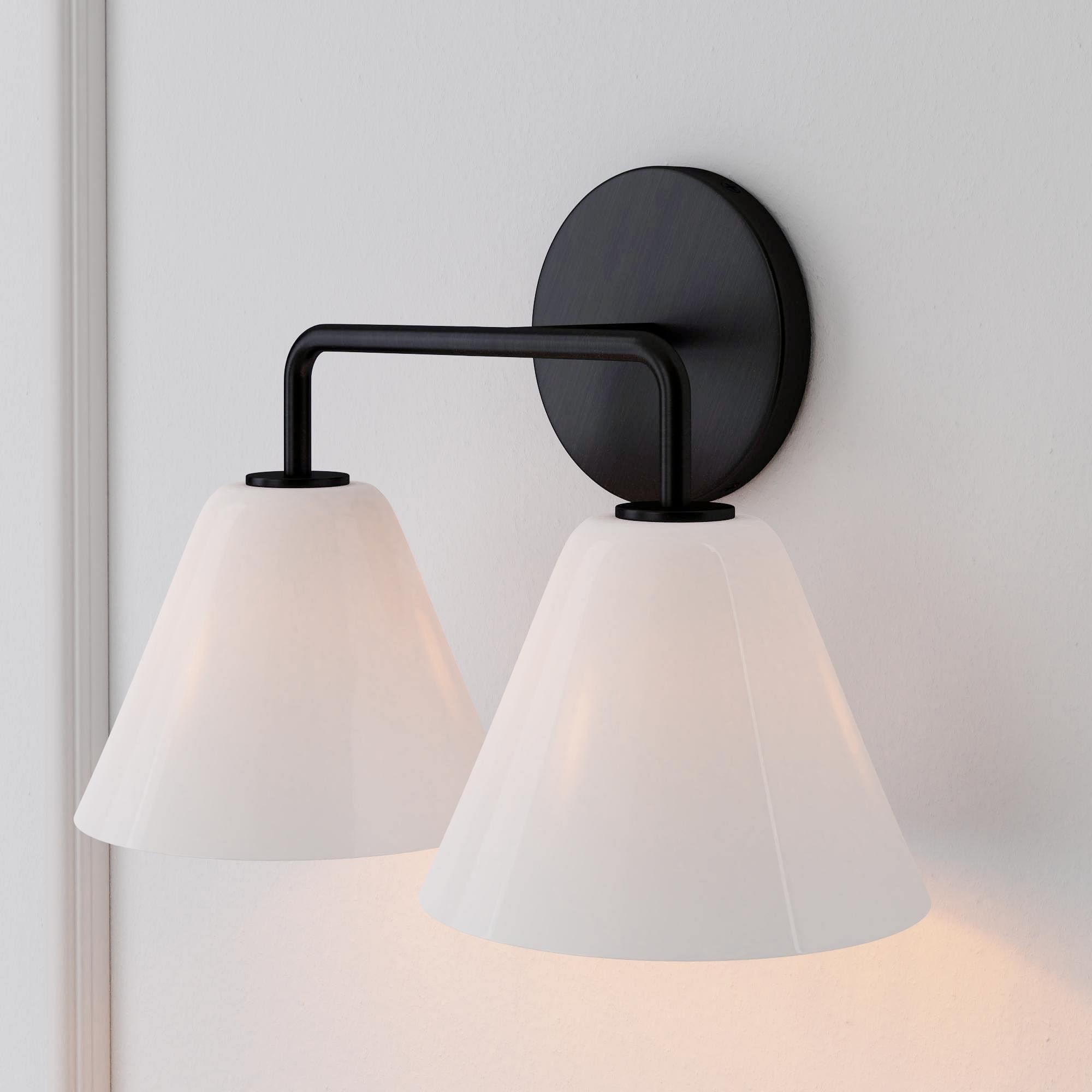 Conica Cone Wall Sconce - 1, 2, 3-Light Modern Glass Lighting K1398