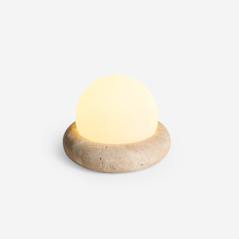 Modern Travertine Cute Mini Orb Table Lamp K853