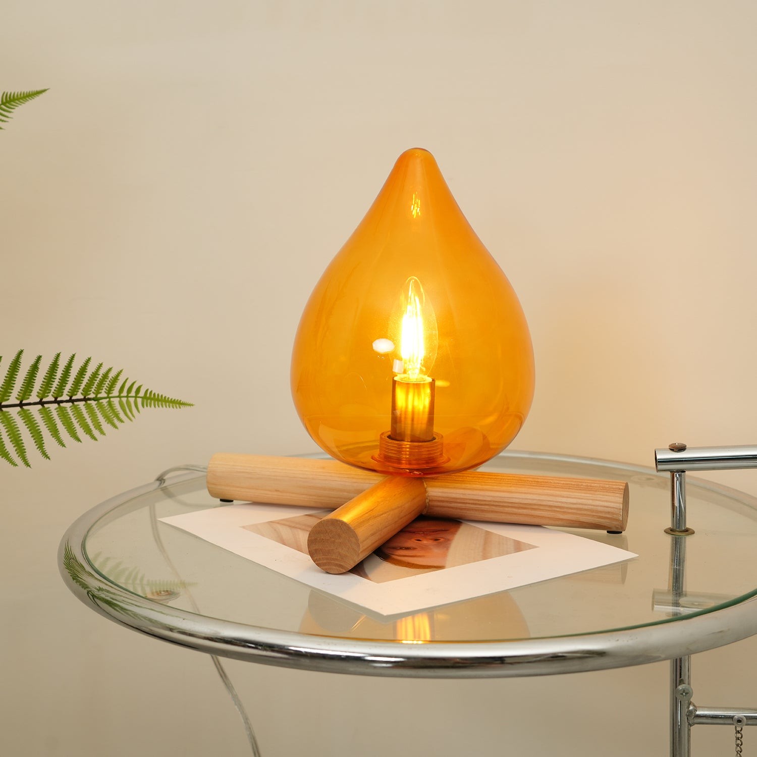 Funny Fire Shape Small Flame Table Lamp K381