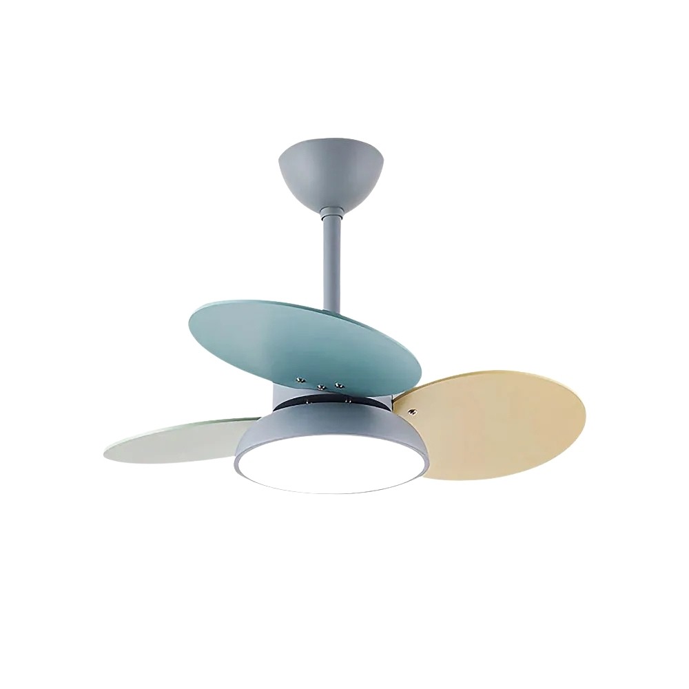 Nordic Colorful 3 Blade Ceiling Fan Light For Kids Room K1118