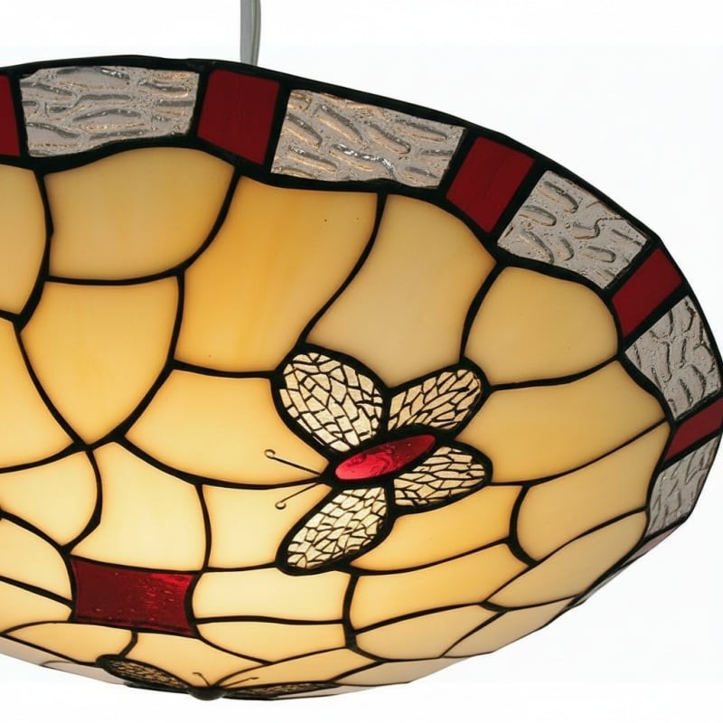 TF Butterfly Pendant Lamp - Decorative Stained Glass Pendant Light K1798