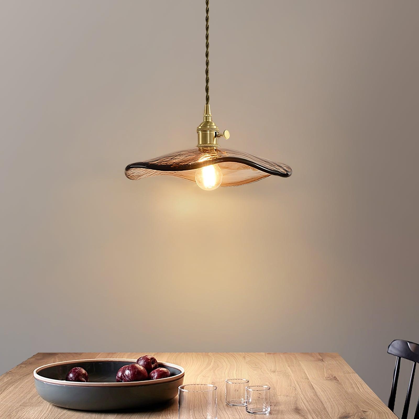 Flower Petal Glass Pendant Light K387