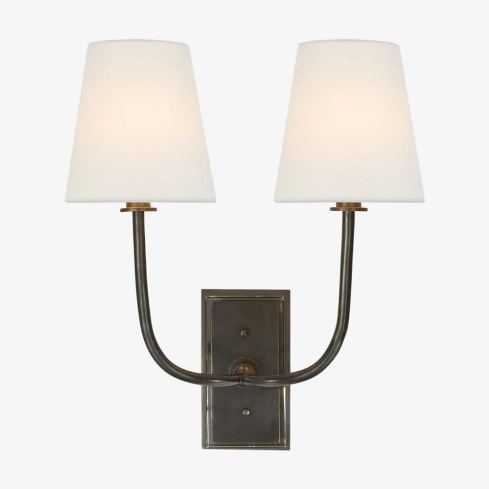 Vista Glow Industrial Metal Wall Lamp - Modern Double Sconce K1600
