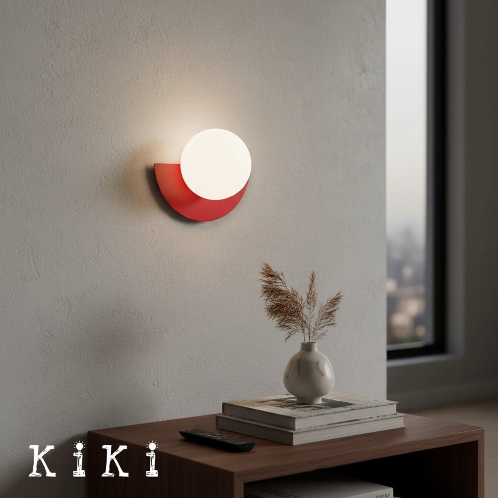 Nordic Candy Glass Orb Wall Lamp - Modern Colorful Sconce for Bedroom and Living Room K167