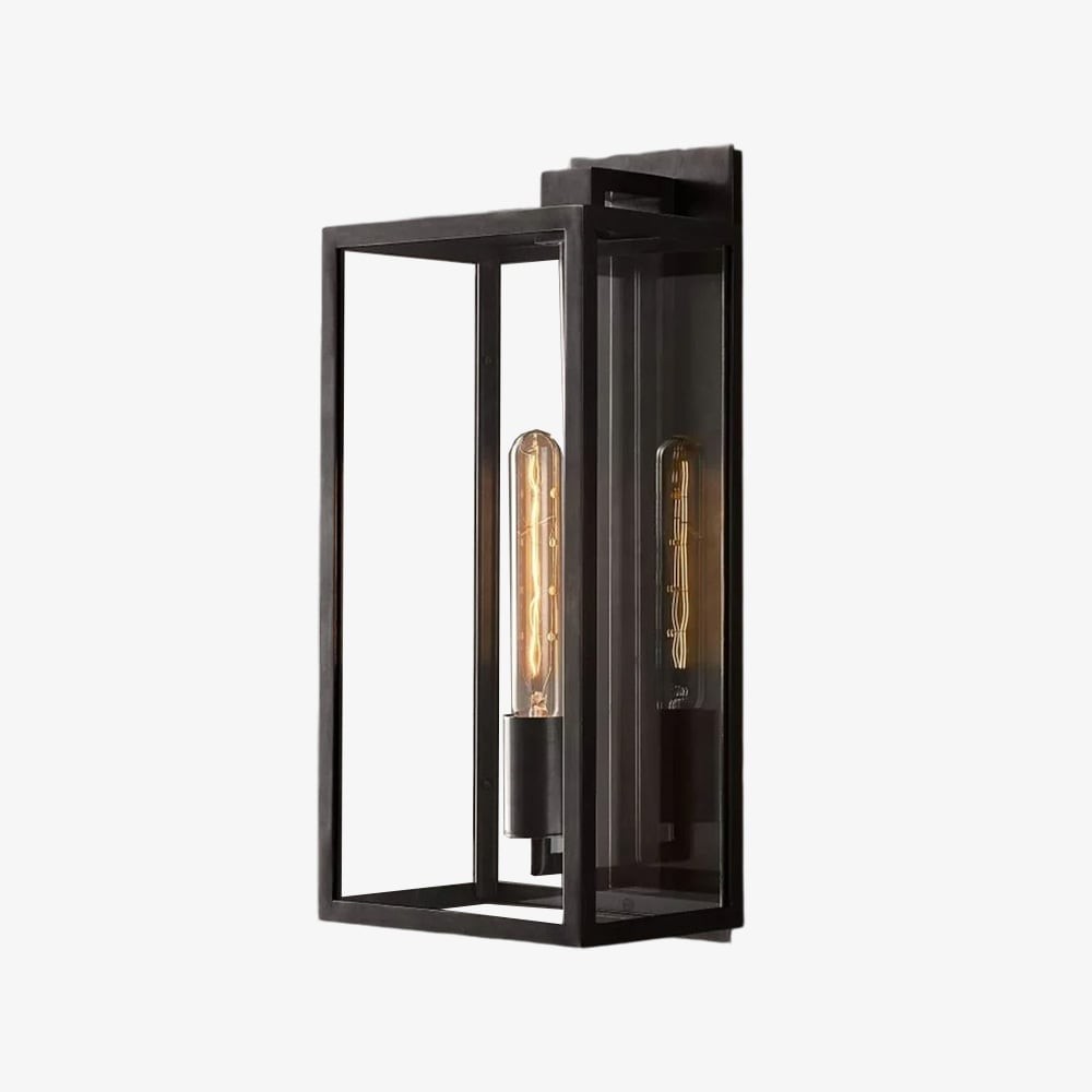 Classic Beckman Vintage Wall Sconce - Steel & Glass Linear Design K1589
