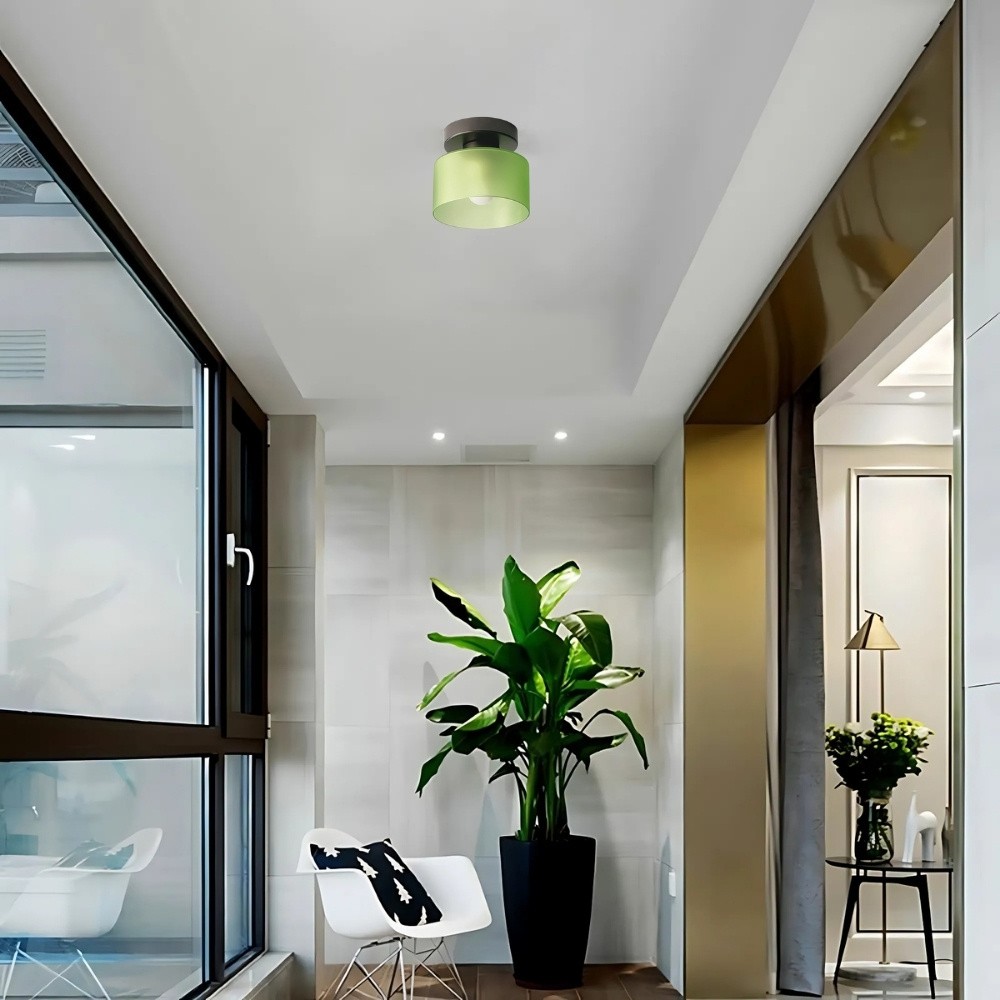 Morandi Cylinder Ceiling Light - Minimalist Flush Mount for Indoor Spaces K893