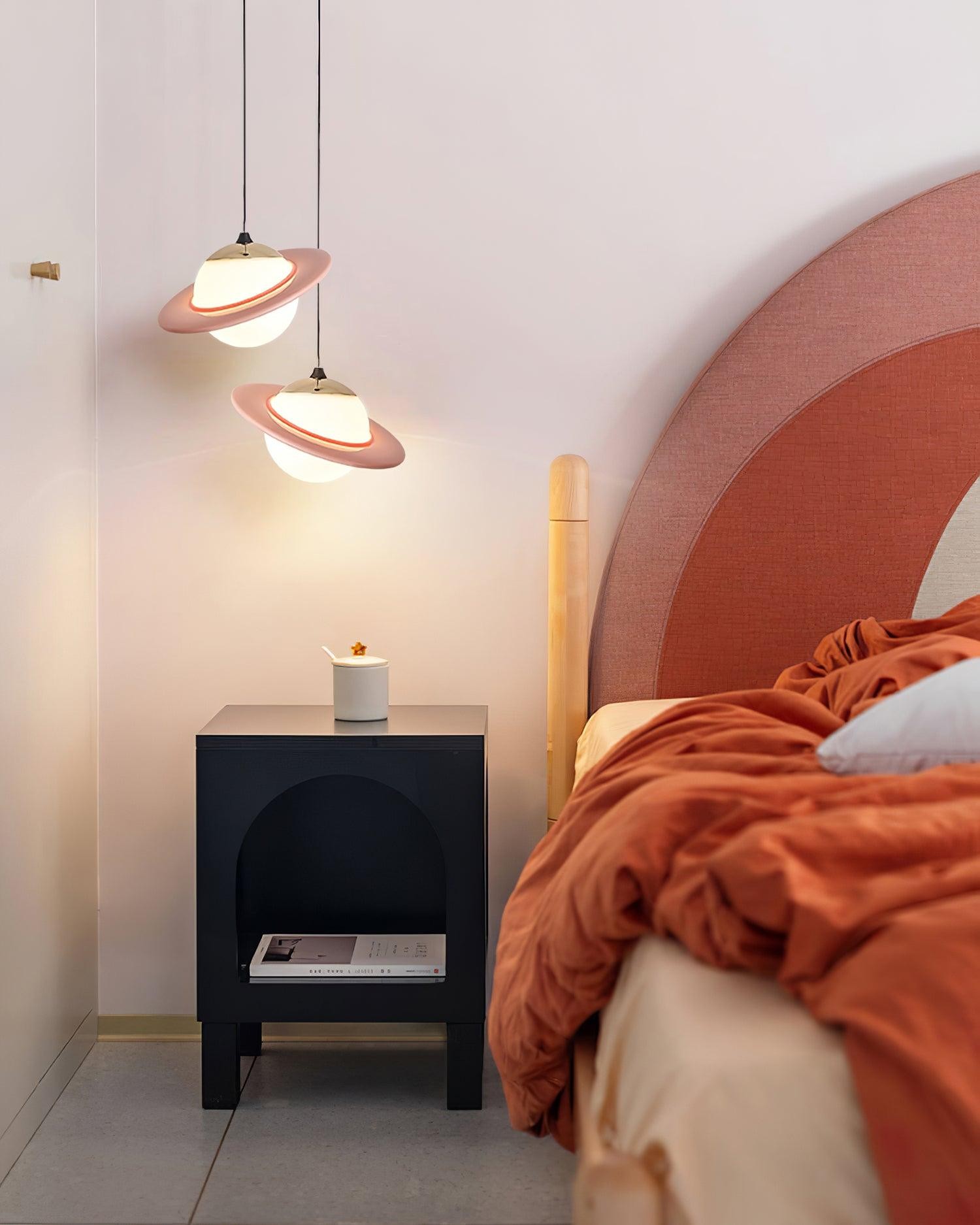 Romantic Saturn Planet Pendant Lamp for Bedroom K656