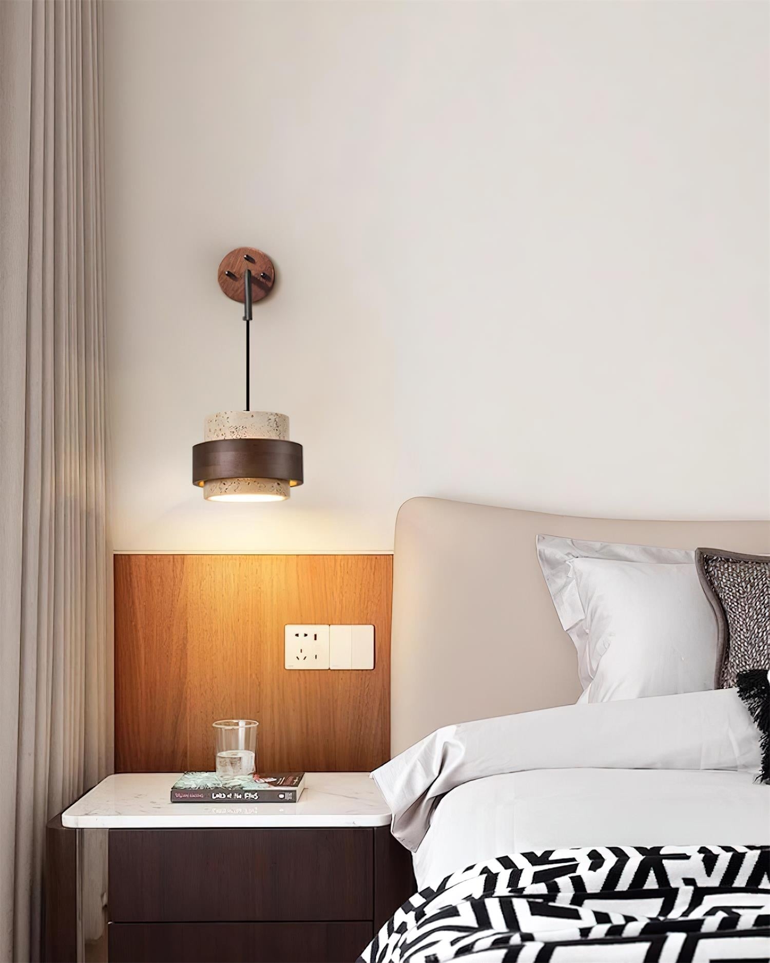 Cole Travertine Wall Lamp D70