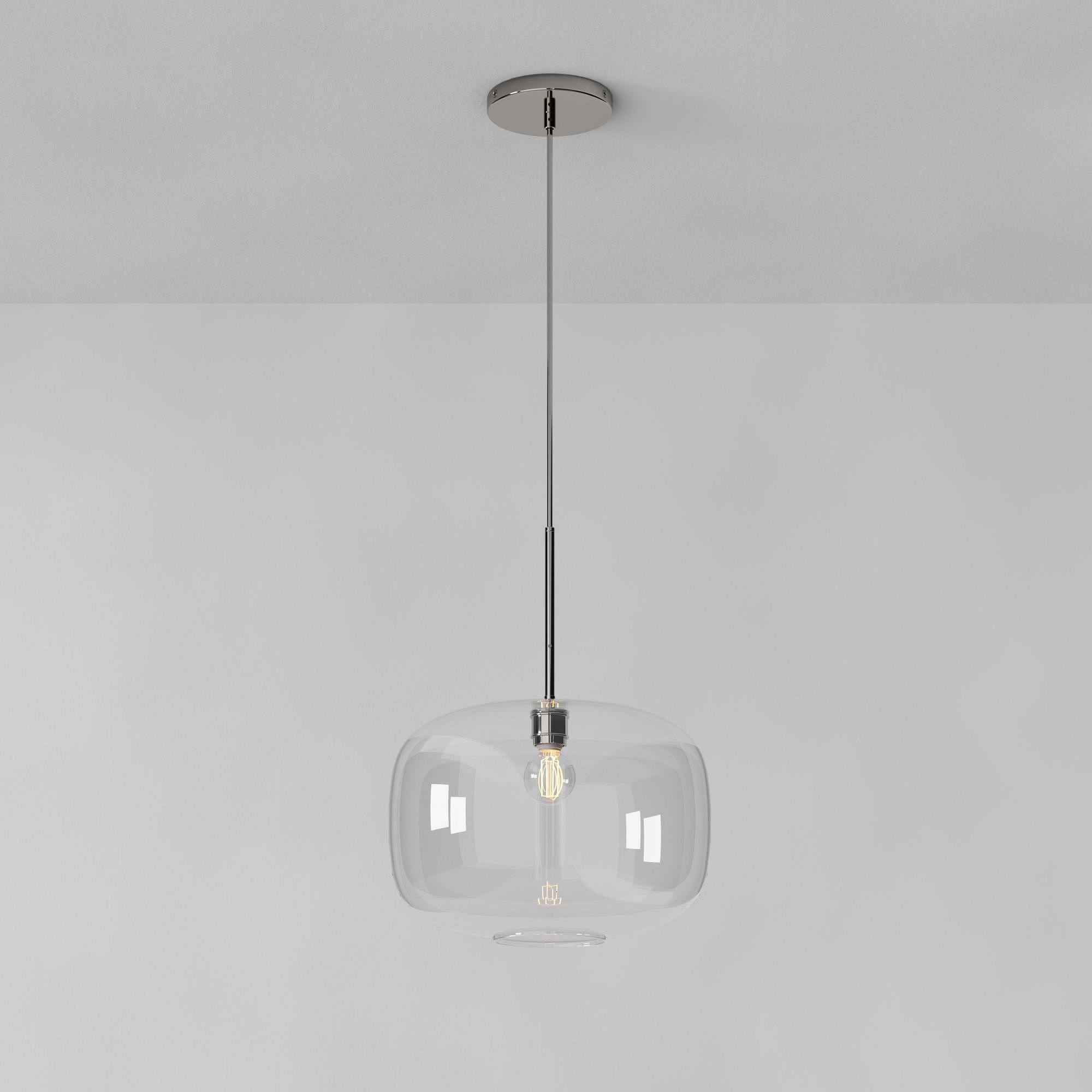 Lumivelle Pebble Pendant Light - Adjustable Glass Shade - Modern Lighting K1403