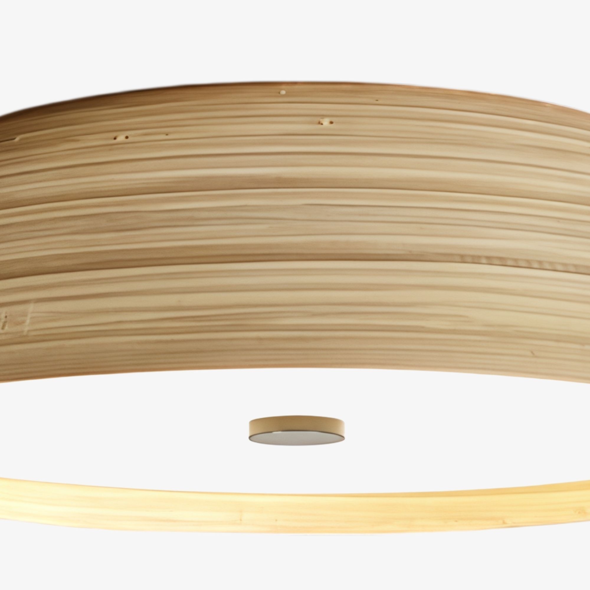 Bambori Japandi Style Bamboo Textured Ceiling Lamp - Natural Accent Light for Living Room K2271