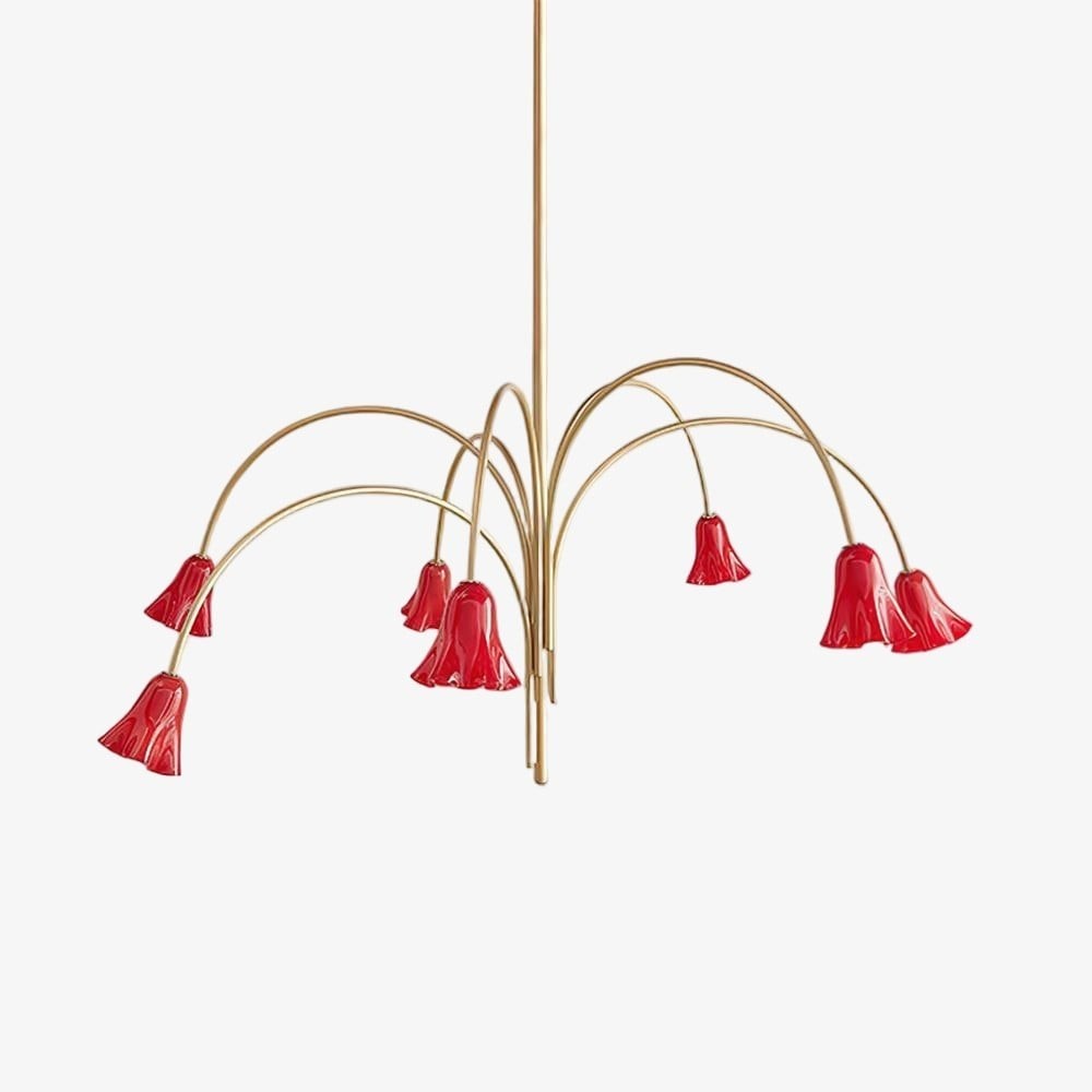 Bellina Artistic Glass Chandelier – Elegant Versatile Vera Lighting K1134