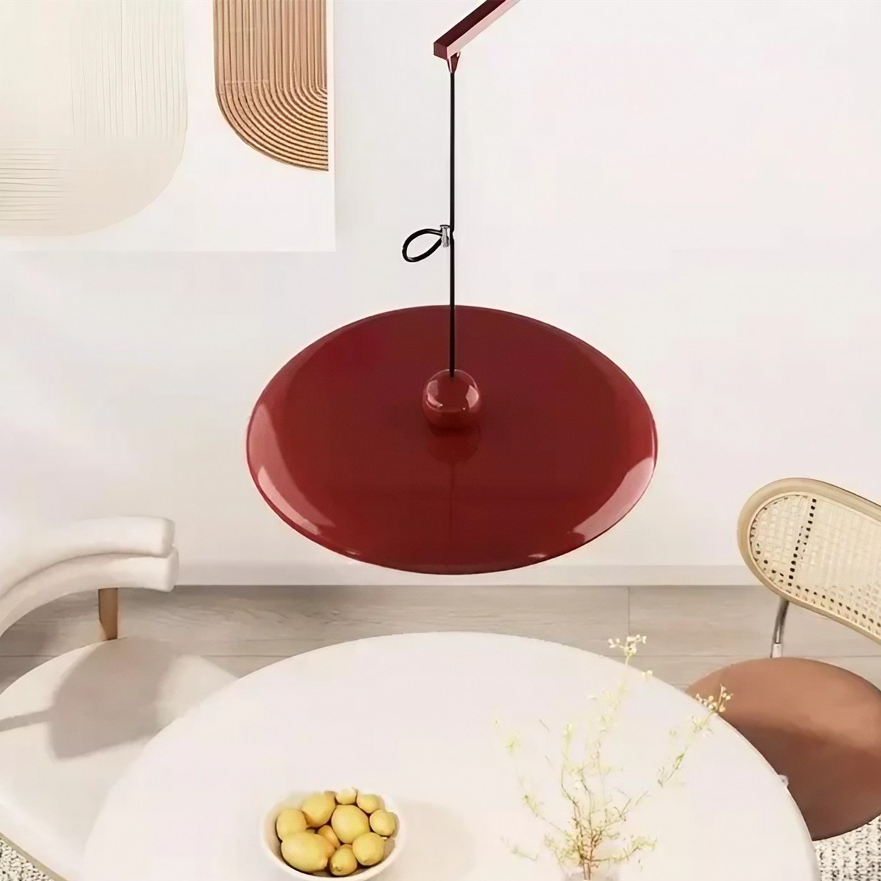 Simple Modern Adjustable Swing Arm Disc Pendant Lamp K705