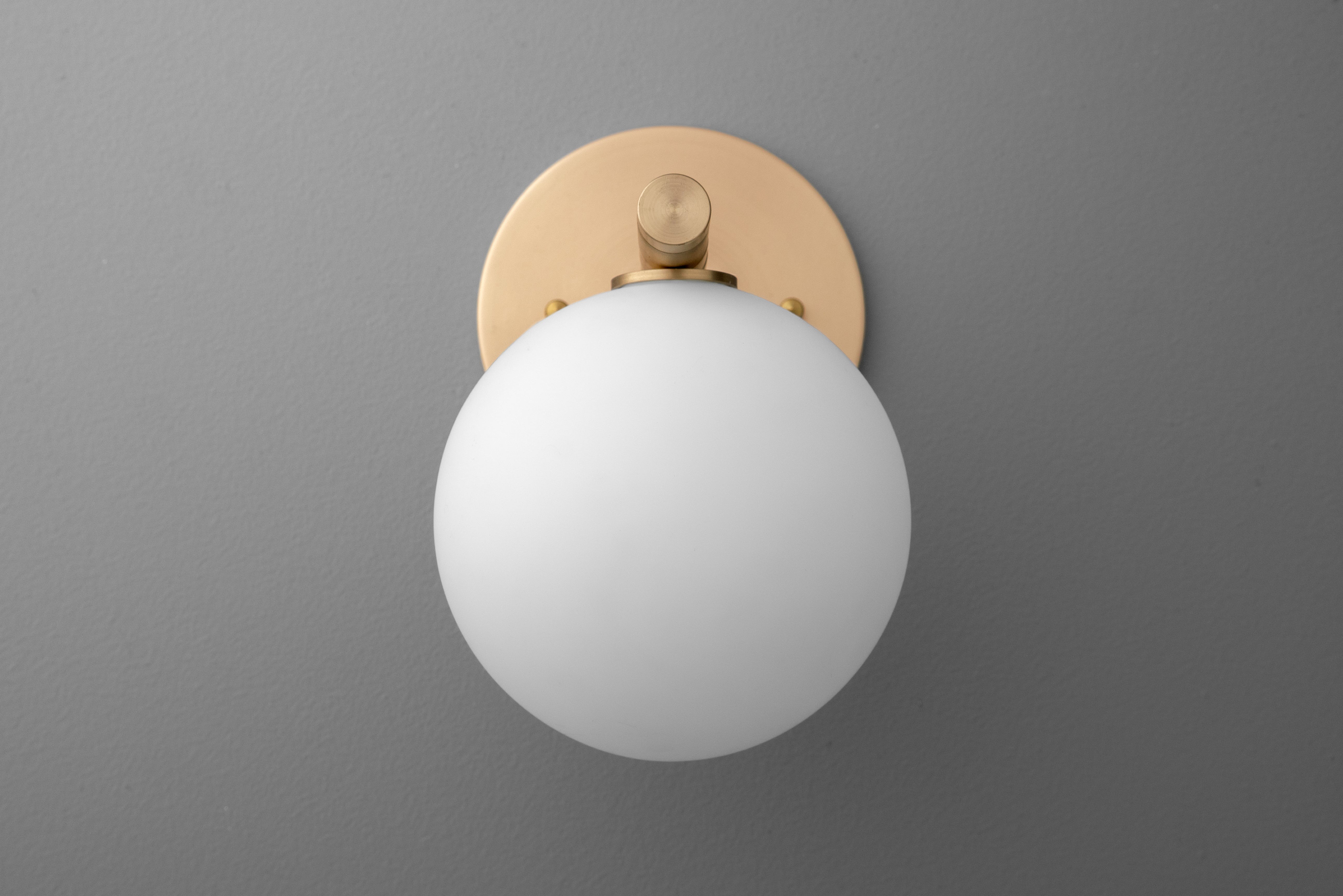 Glorica Glass Wall Sconce - Frosted Globe Light K1142
