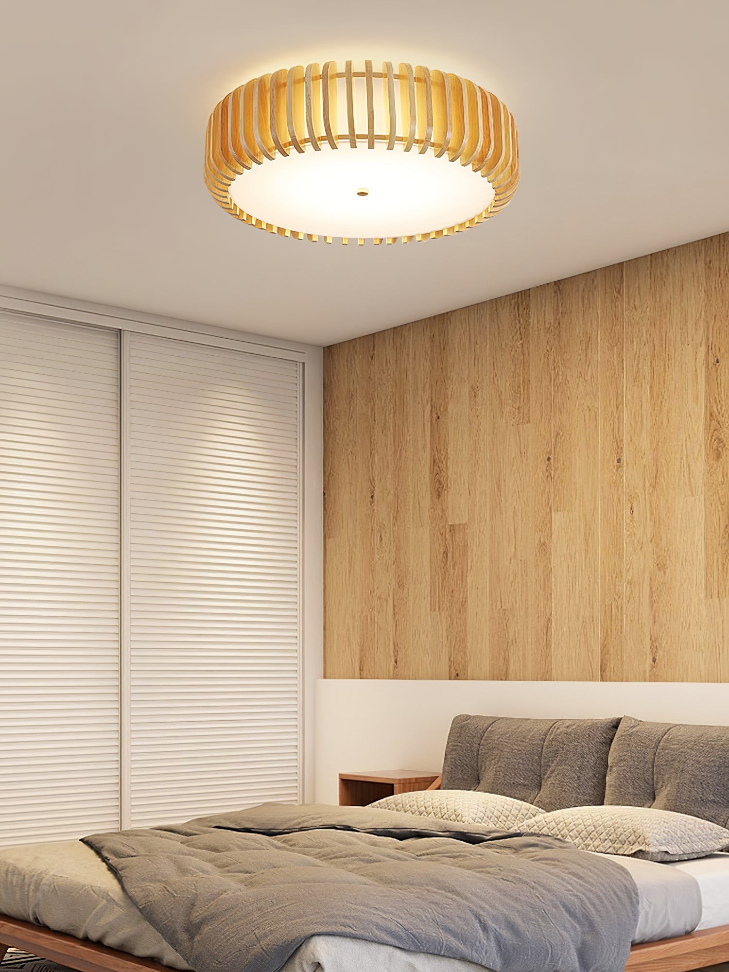 Wooden Drum Ceiling Lamp K1098