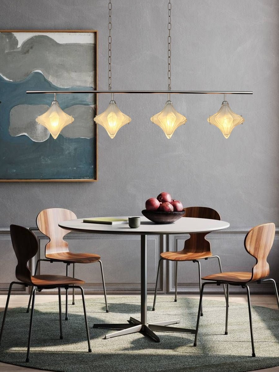 Art Deco Star Linear Pendant Light - Elegant Lighting for Kitchen Island  - Astris Cassiopeia K1577