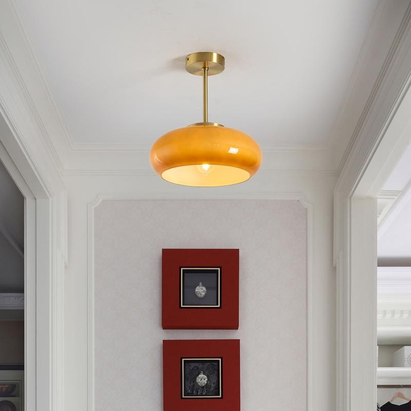 Bauhaus Style Vintage Glass Ceiling Light K72