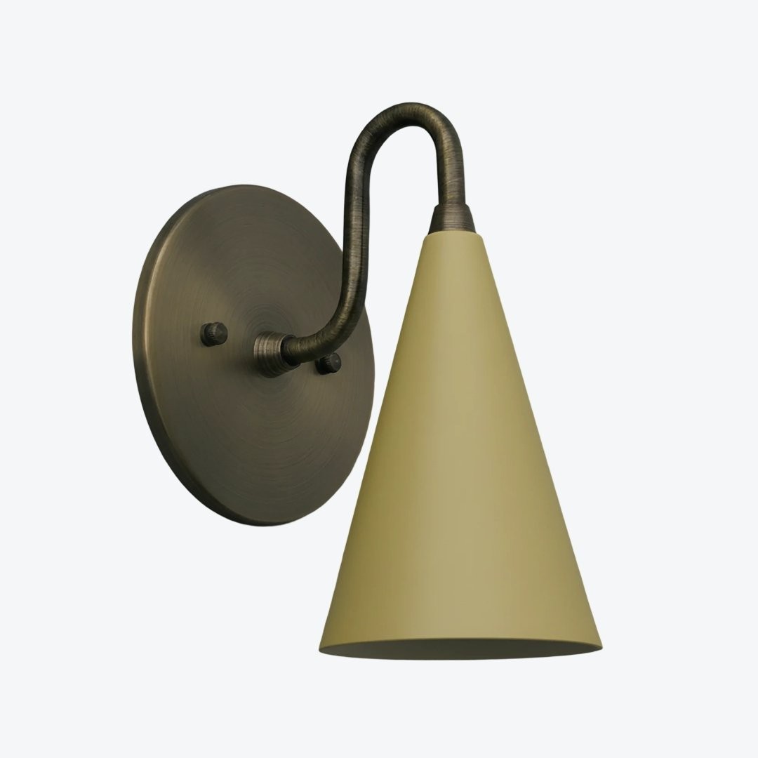 Curva Metal Cone Wall Lamp - Classic Vintage Accent Lighting for Hallway K1736
