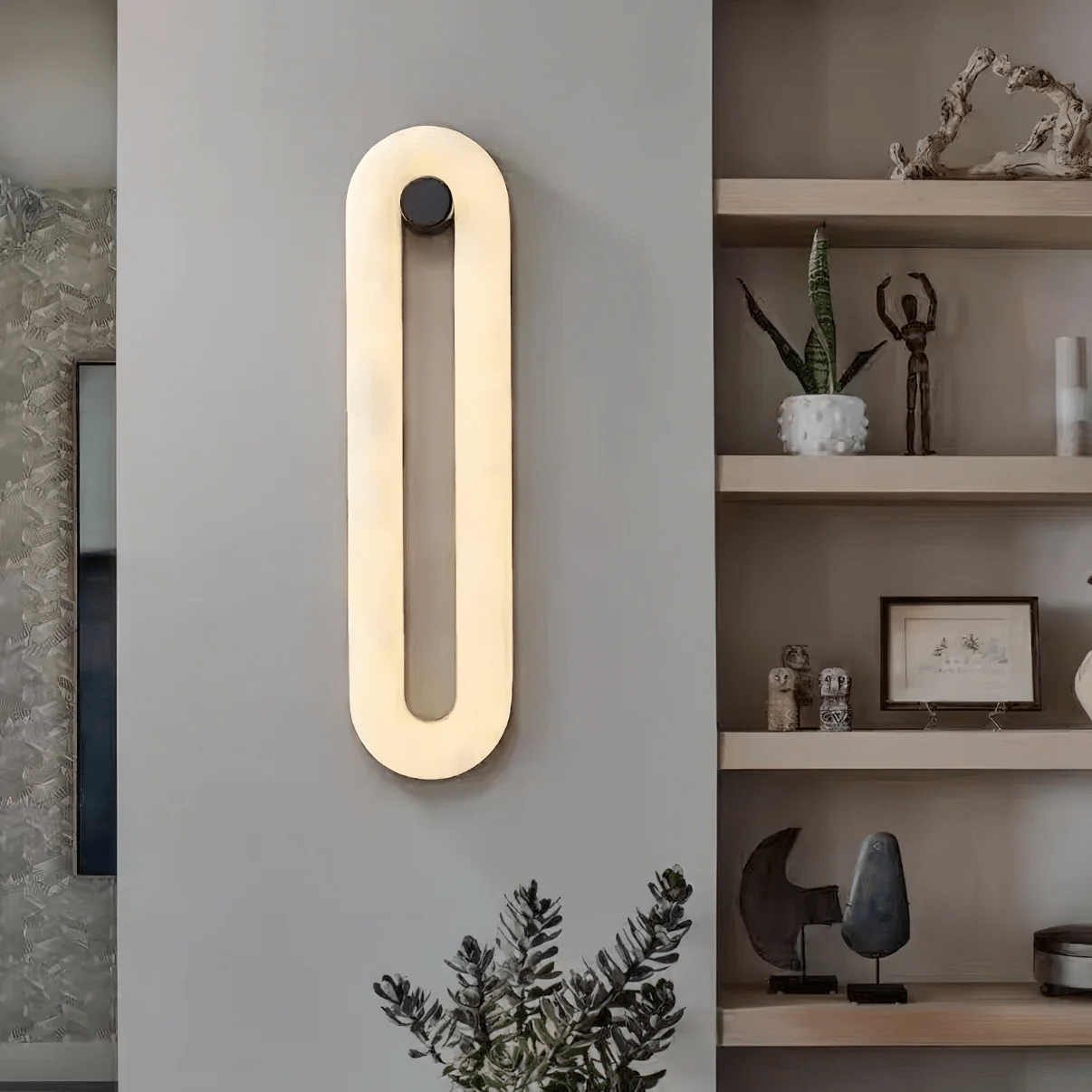 Alabaster Loop Wall Light D394