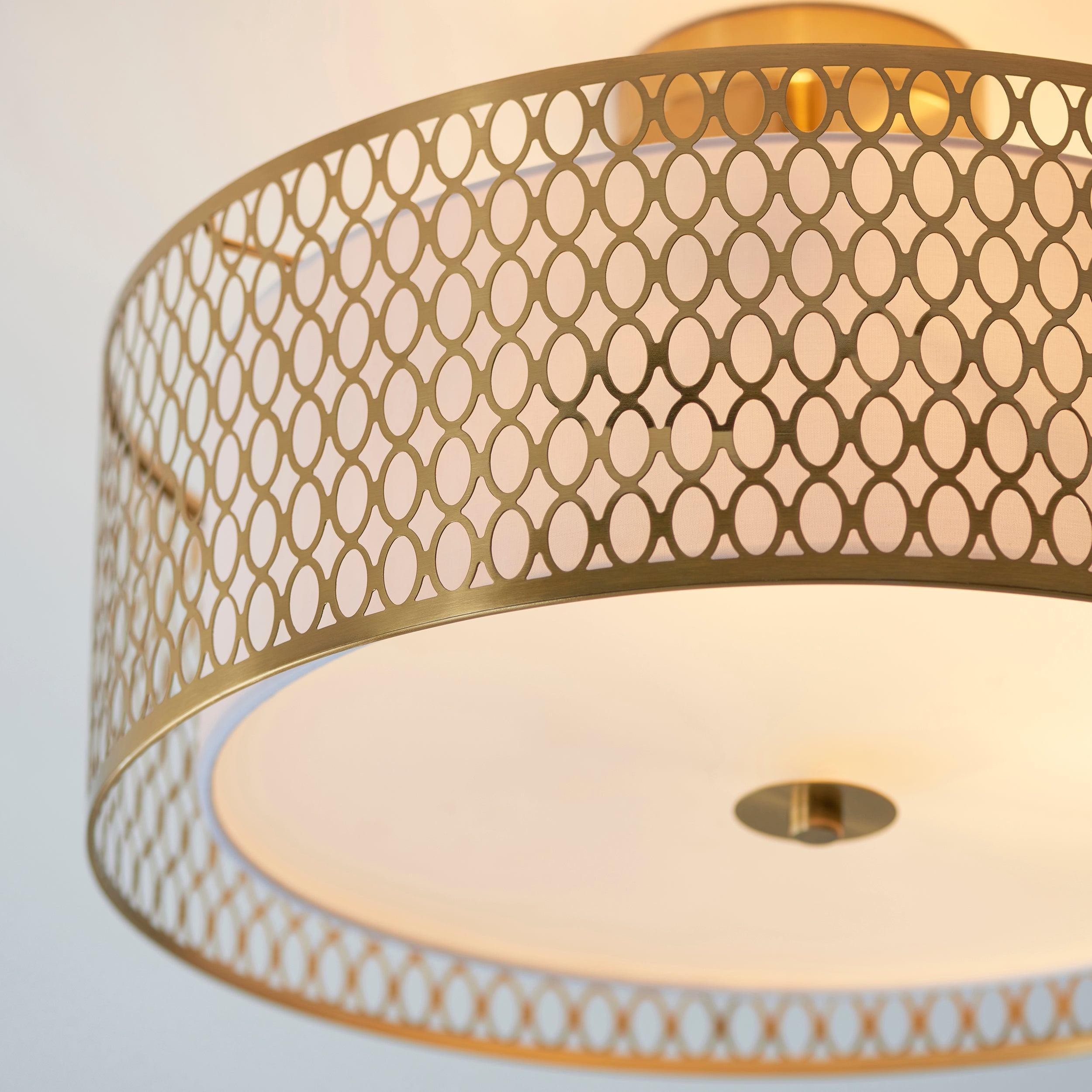 Modern 3 Light Mesh Design Ceiling Light - Dimmable for Living Room K1592