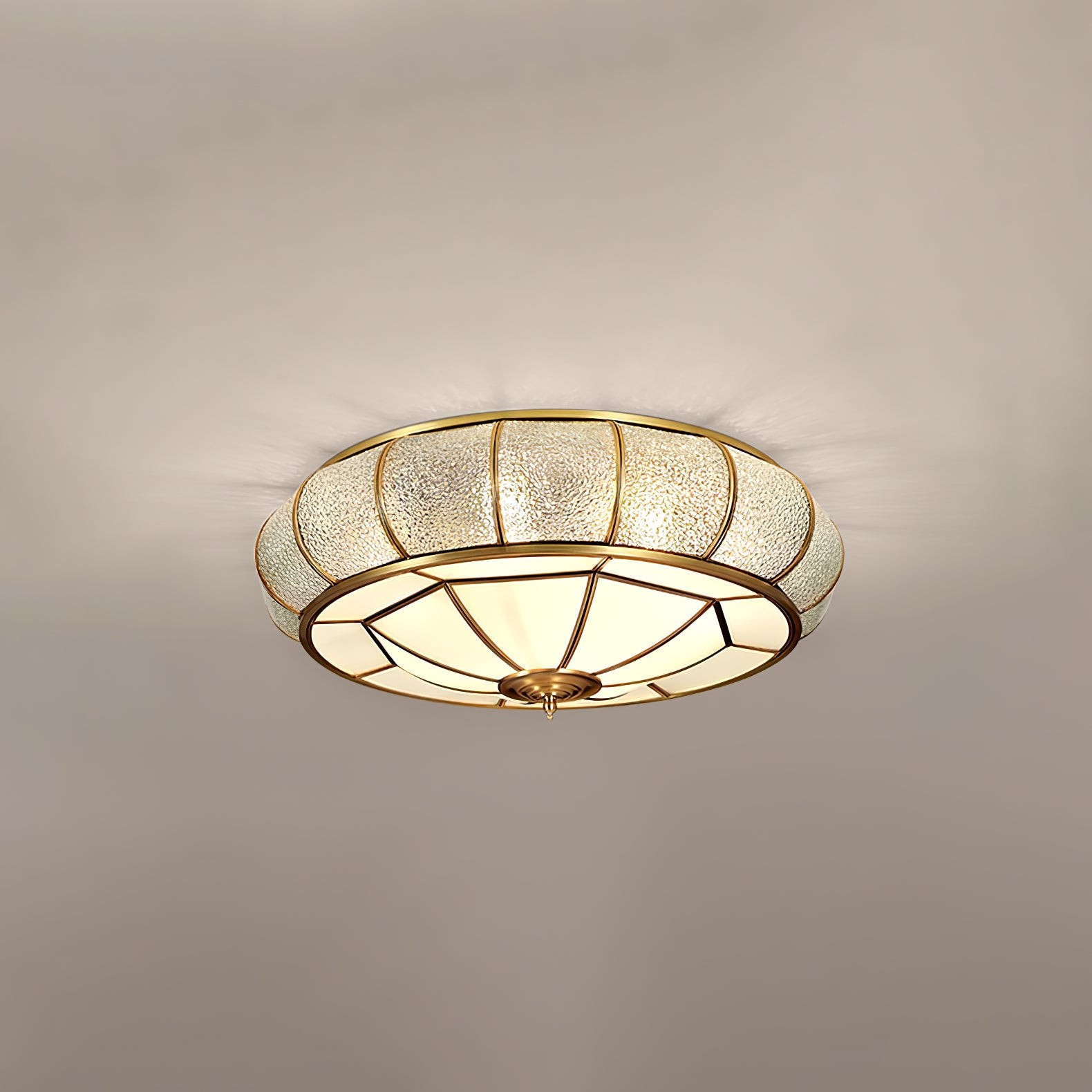 Round Textured Glass Ceiling Light K650