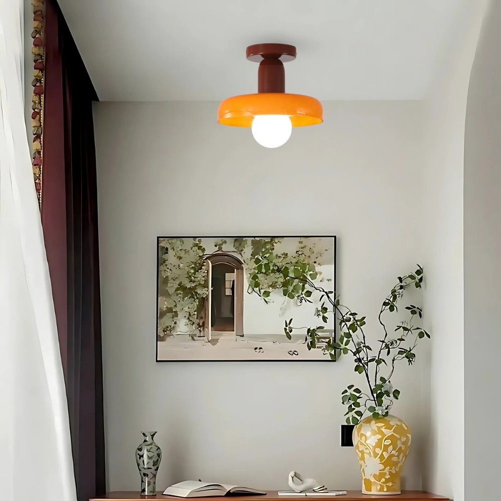Bauhaus Round Glass Flush Disc Ball Ceiling Light K929