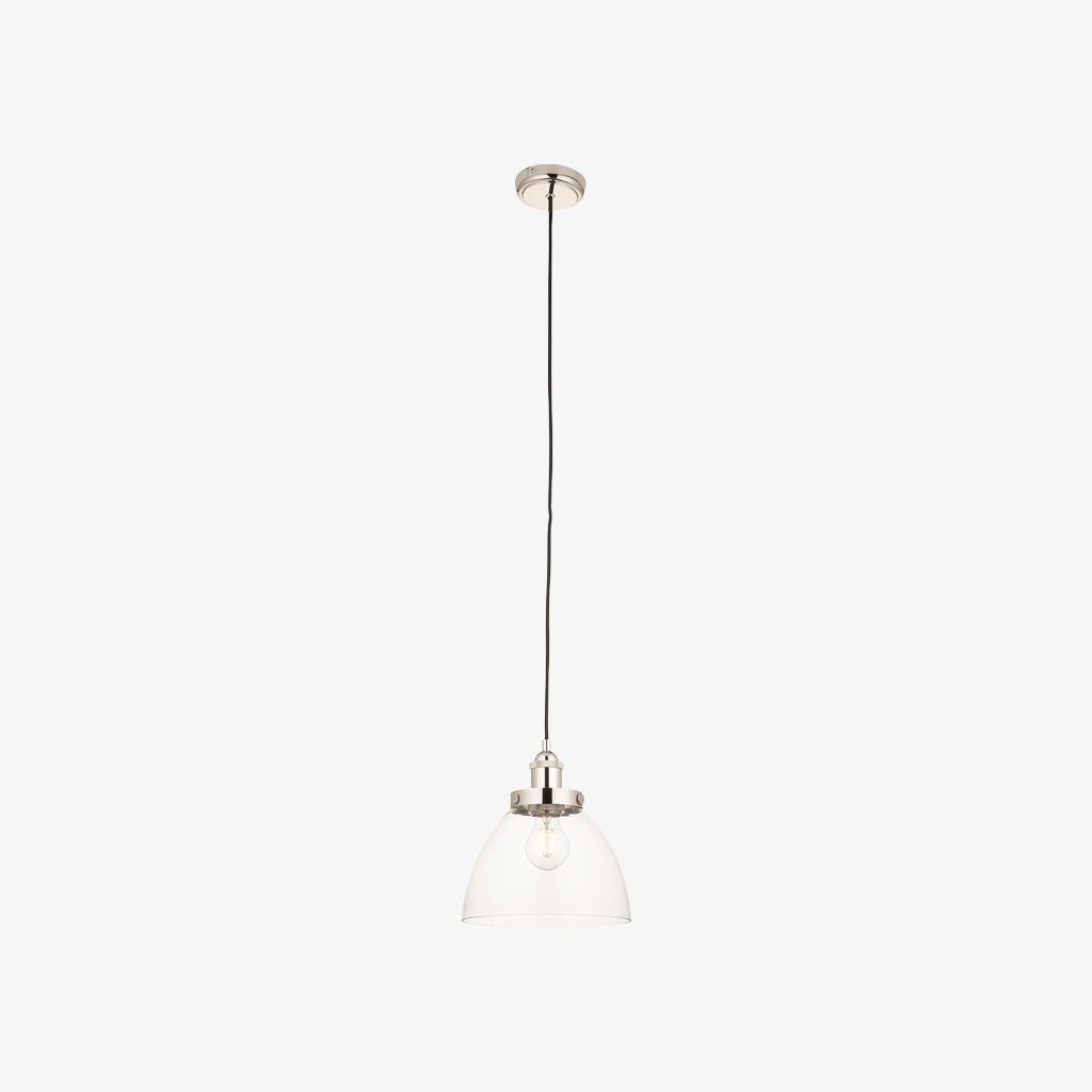 Novera Art Deco Dome Adjustable Height Glass Shade Pendant Light for Living Room K1980