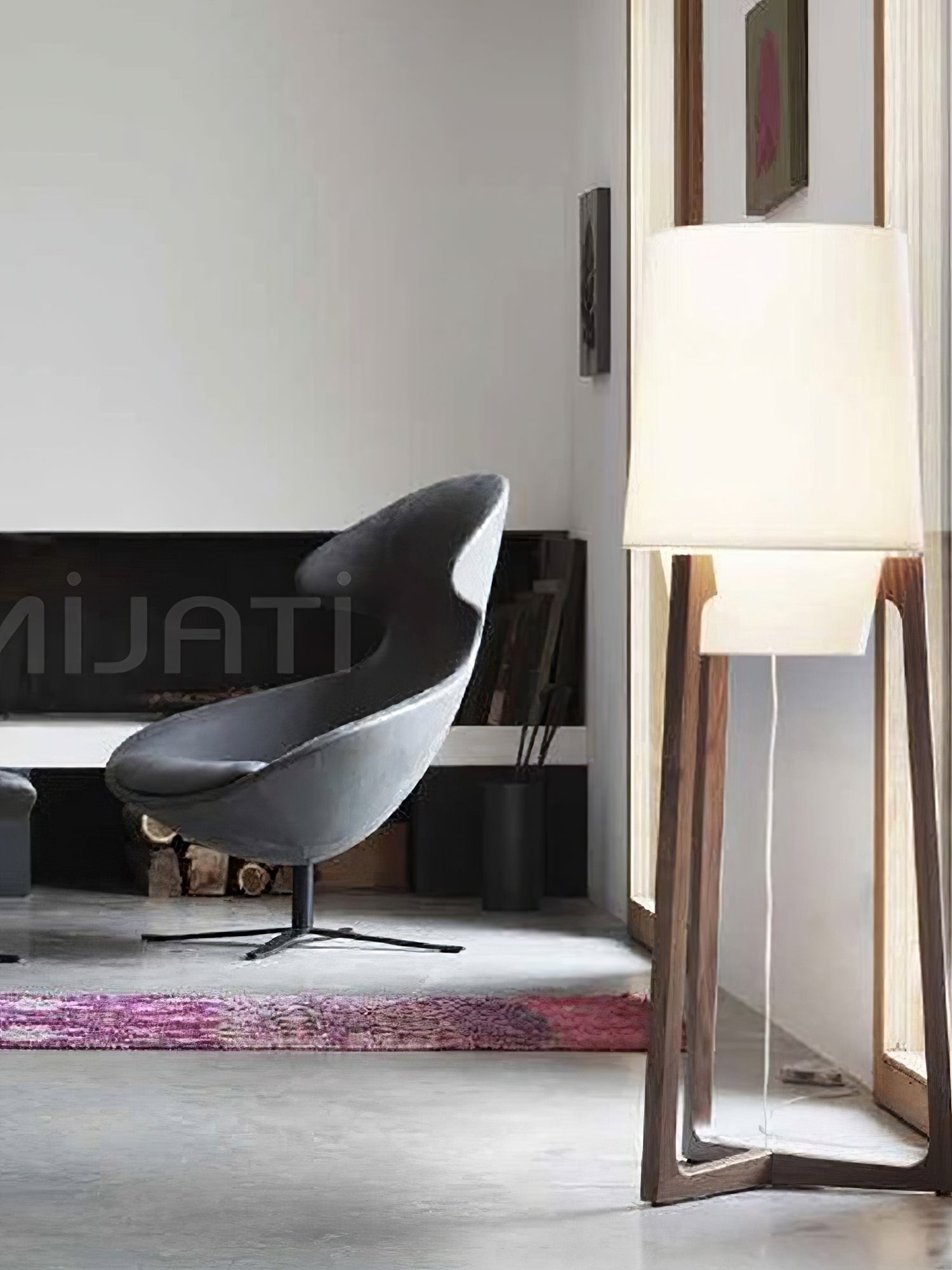 Modern Simple Chinese Style Solid Wood Floor Lamp K443