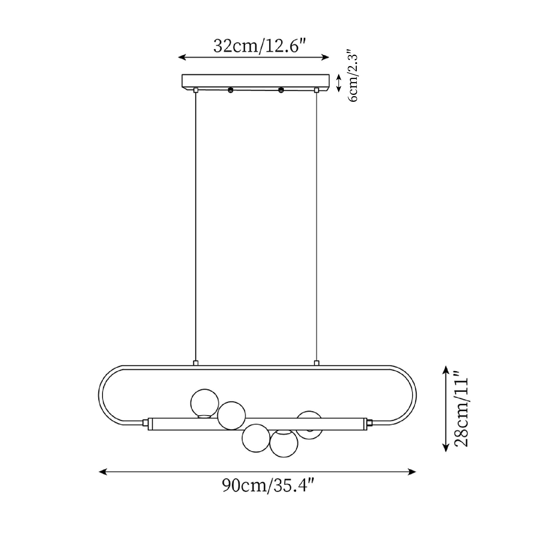 Modern Walnut Simple Chandelier K522