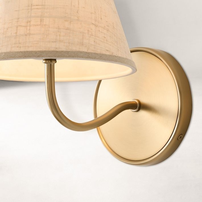 Fibura Elegant Linen Shade Wall Lamp - Contemporary Lighting for Hallway and Bedroom K1408