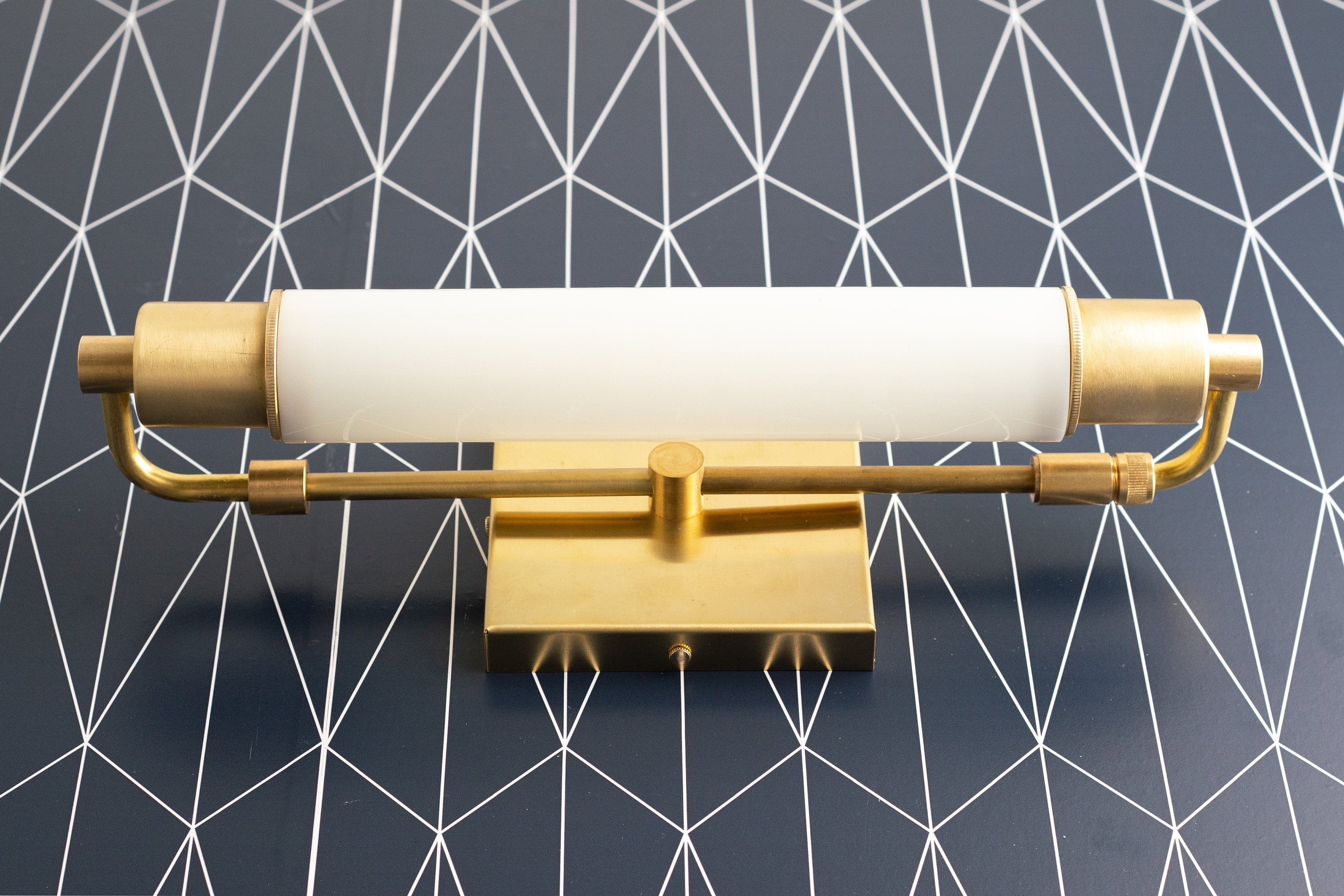 Ornato Luxe Modern Vanity Sconce - Art Deco Wall Light with Cylinder Shade K1520