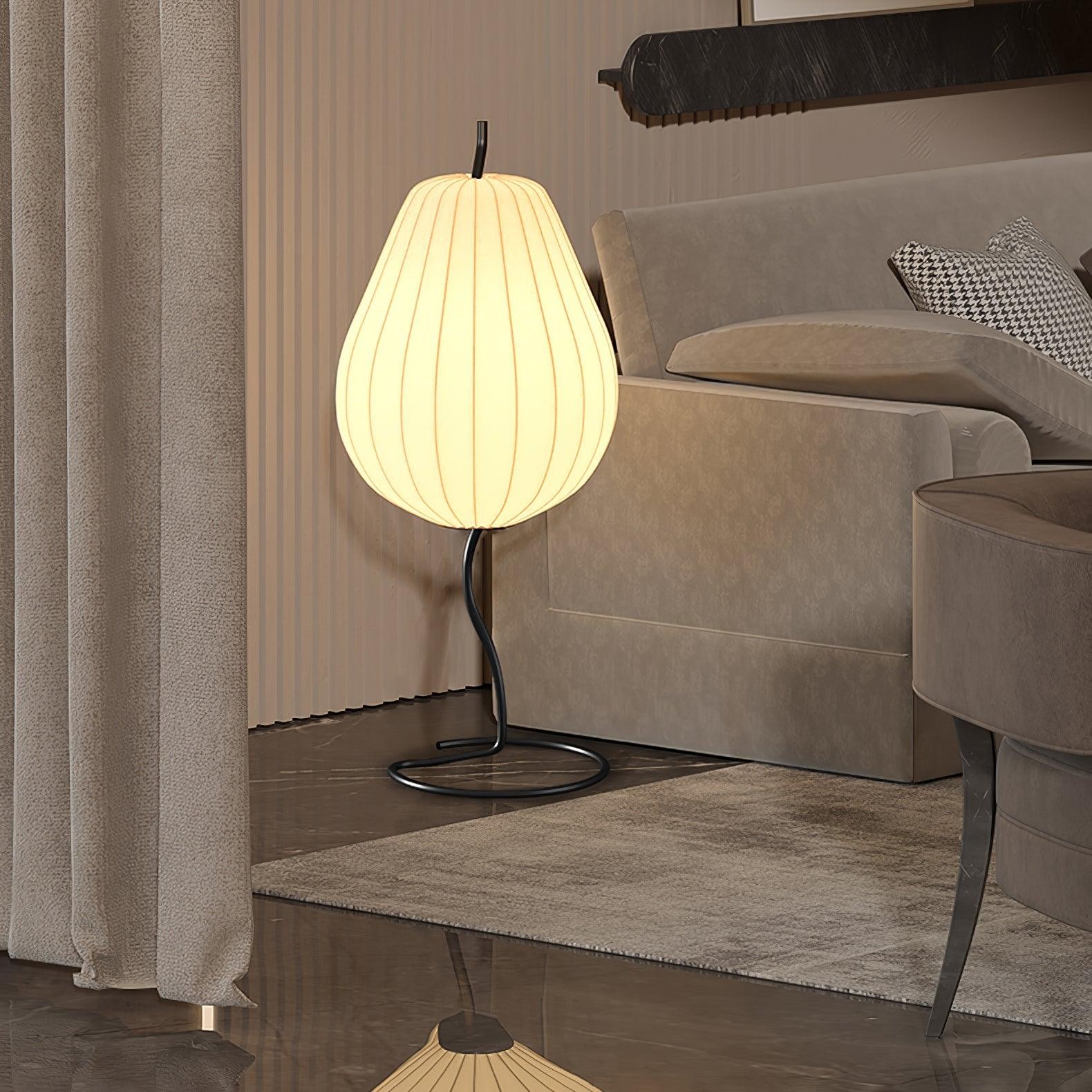 Pear-shaped Shite Floor Lamp Suitable For Living Room K581