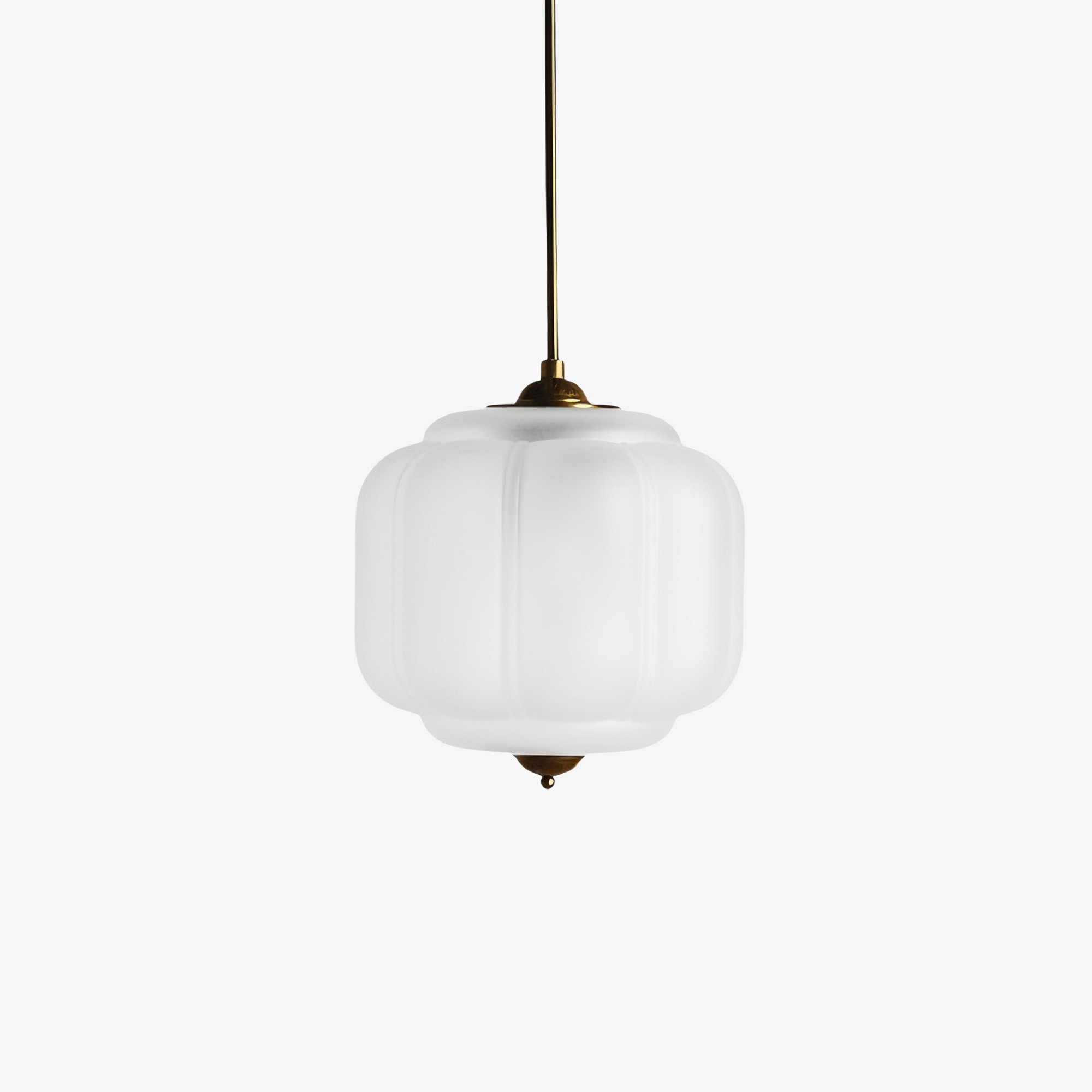 Eloise Classic Glass Pendant Light - Retro Glass and Metal Hanging Lamp for Kitchen Island Cafe K1475