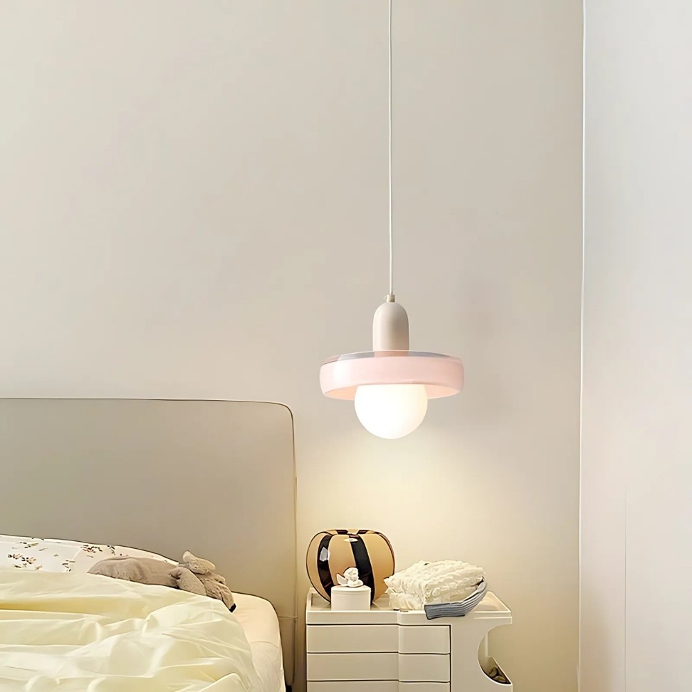 Modern Coloured Glass Disc Orb Pendant Light K926