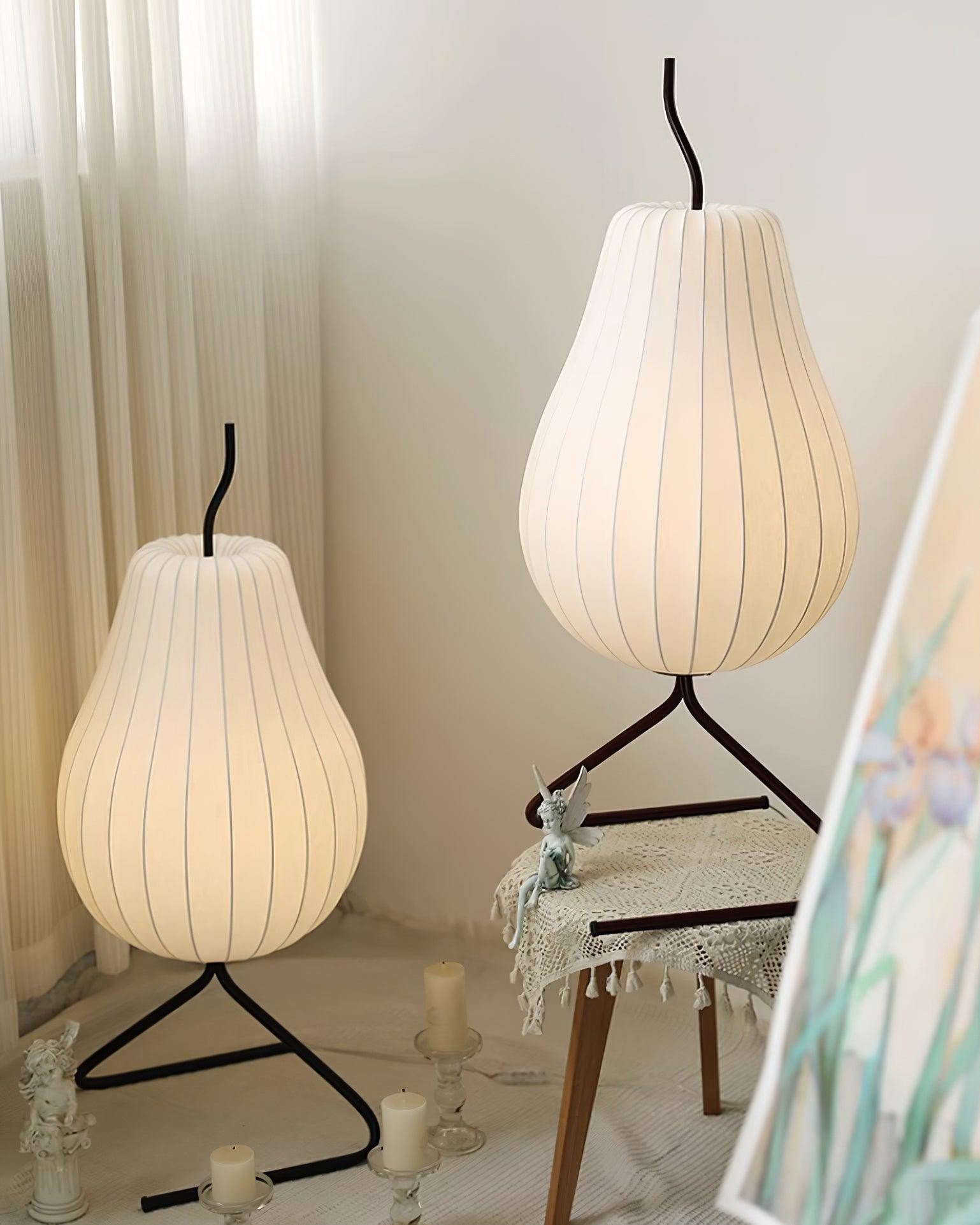 Pear-shaped Shite Floor Lamp Suitable For Living Room K581