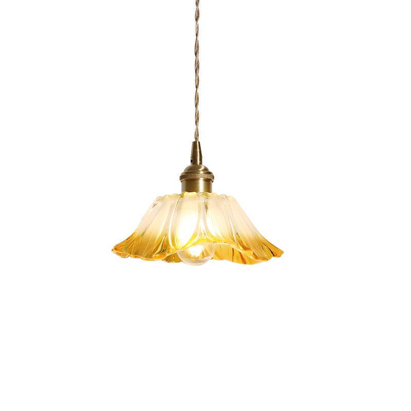 Lotus Retro Glass Pendant Light For Kitchen