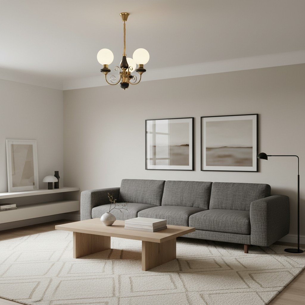 Radiara Sculptural Luxurious Glass Chandelier - Elegant Metal Lighting for Living Room K2110