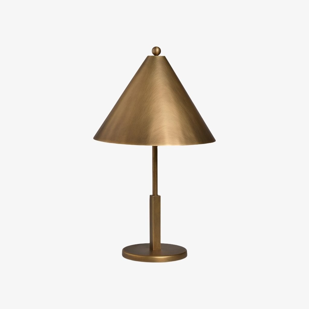 Aurecyl Table Lamp - Sleek Tapered Metal Table Lamp in Vintage-Style Finish for Living Room K1619
