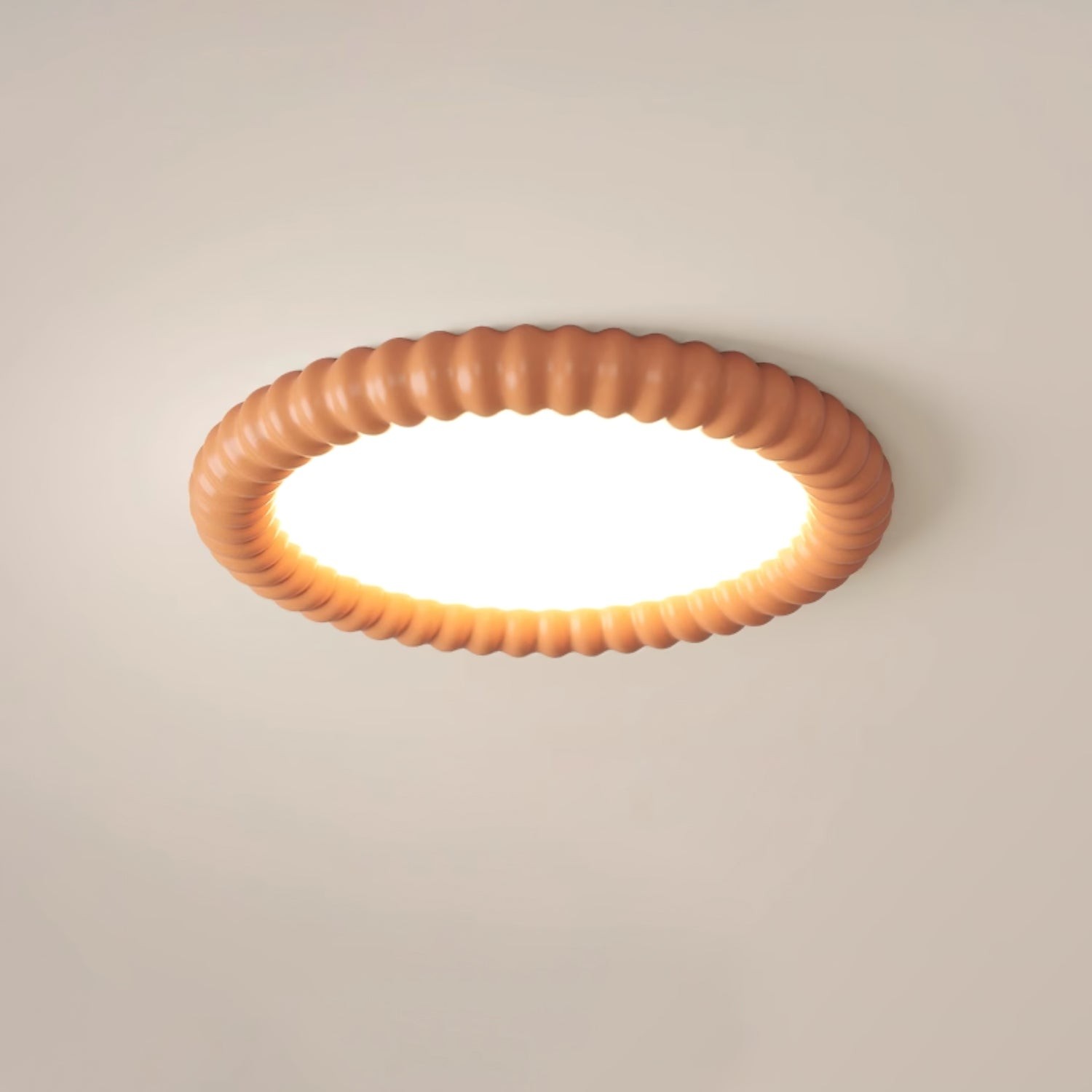 Cream Style Ripple Ring Ceiling Lamp K633