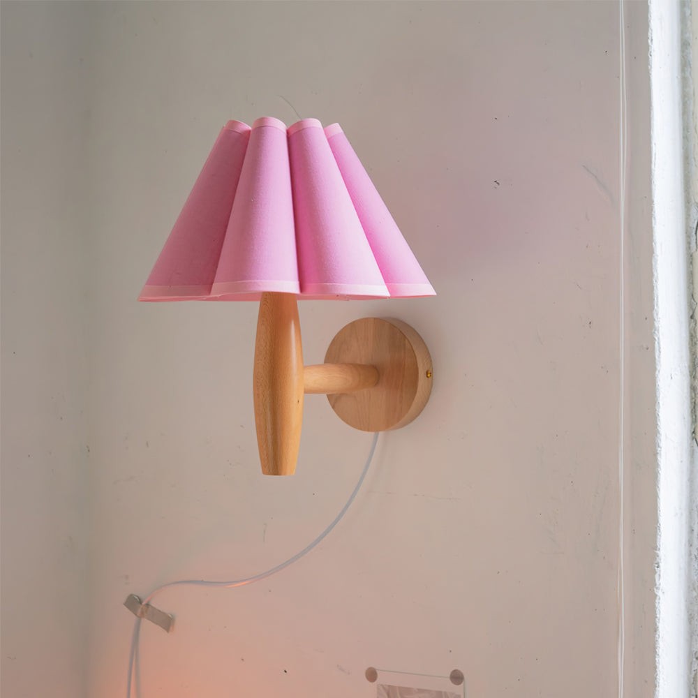 Vintage Fluted Plug In Wall Lamp K1093