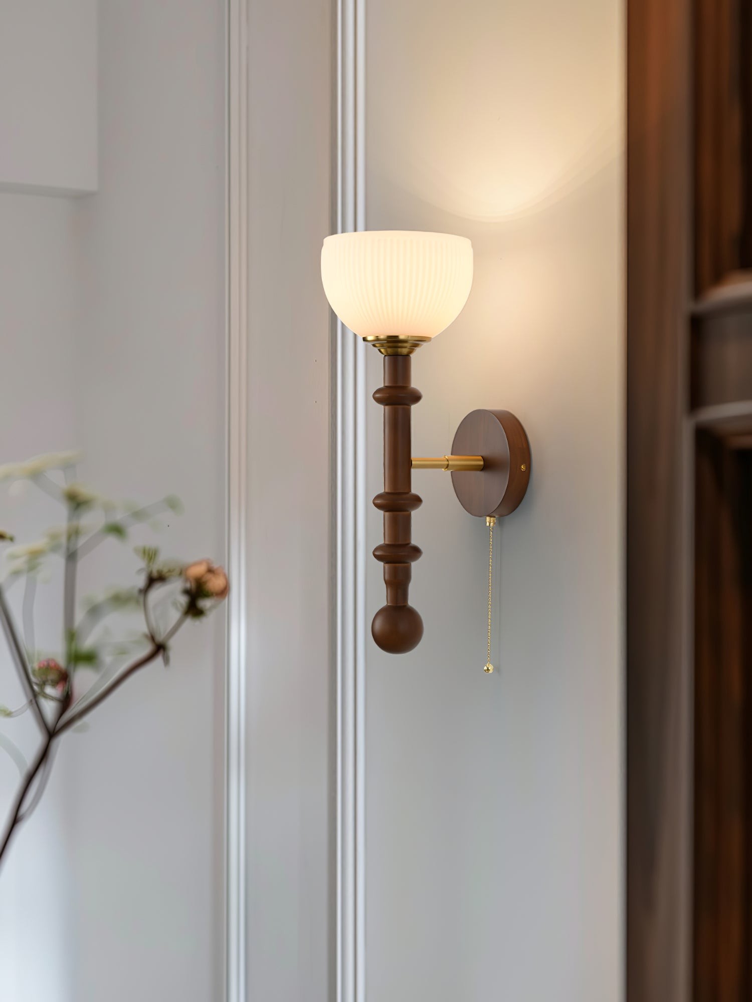 Retro Solid Wood Series Wall Lamp K638