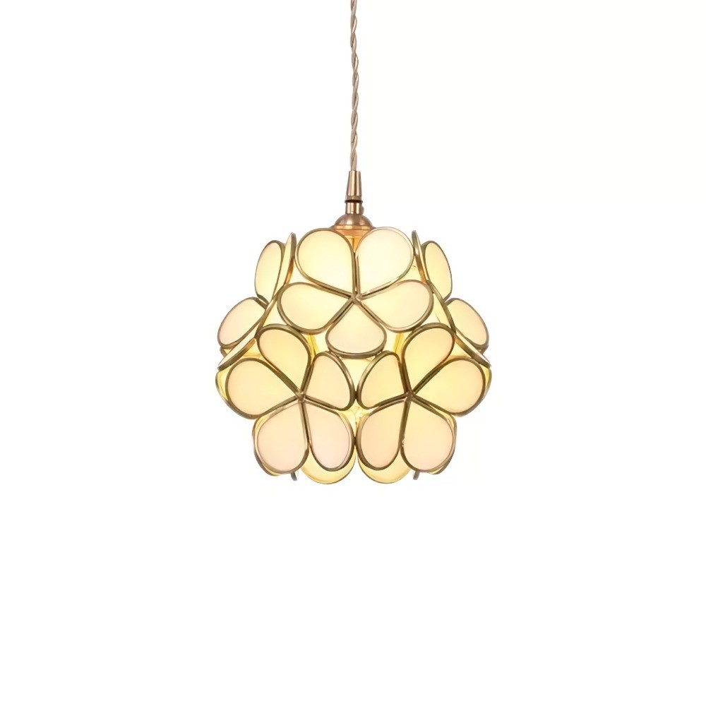 Flower Petal Glass Pendant Light