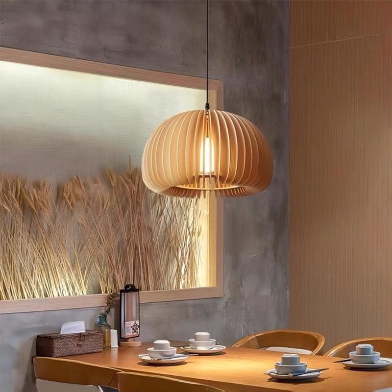 Creative Wooden Pumpkin Pendant Lamp K134