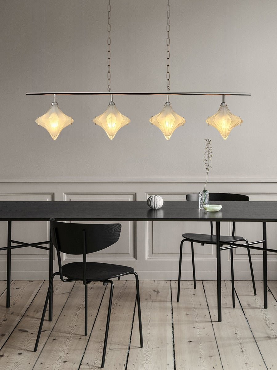 Art Deco Star Linear Pendant Light - Elegant Lighting for Kitchen Island  - Astris Cassiopeia K1577