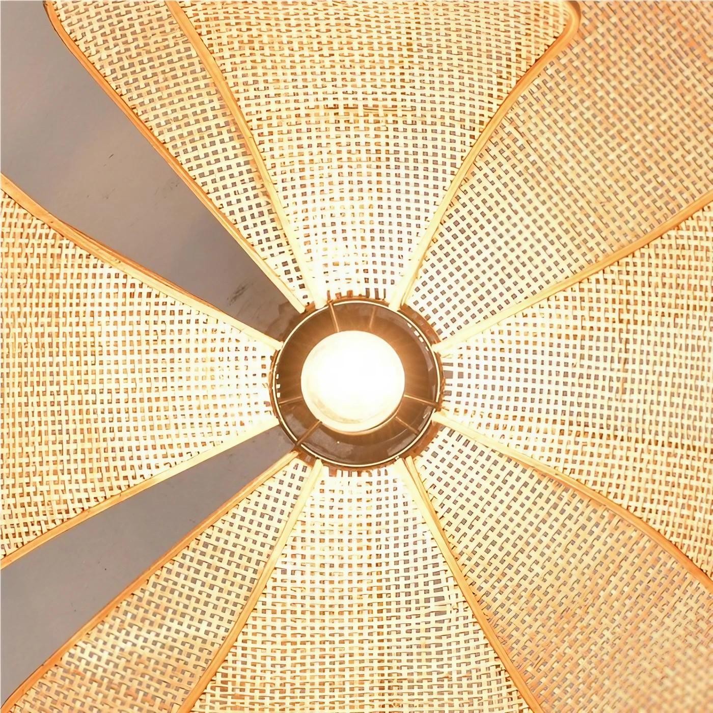 Rustic Petal Design Rattan Chandelier K75